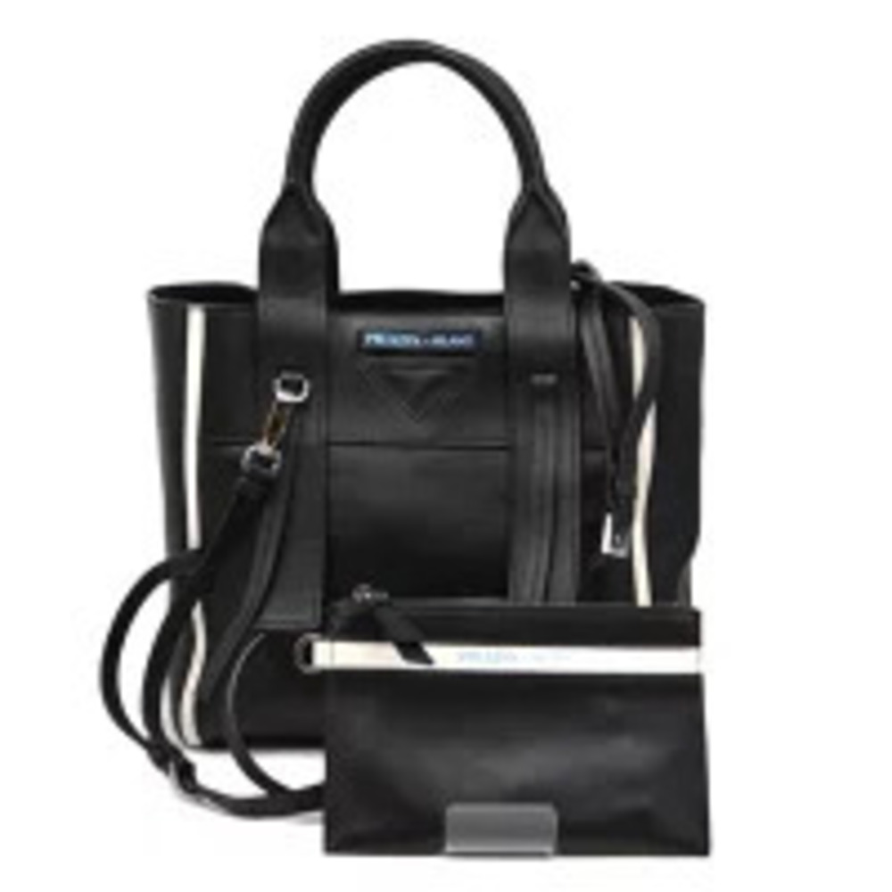 PRADA Ouverture Leather Tote Nero